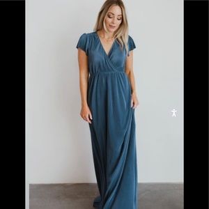 Baltic Born Athena pleated maxi dress - blue